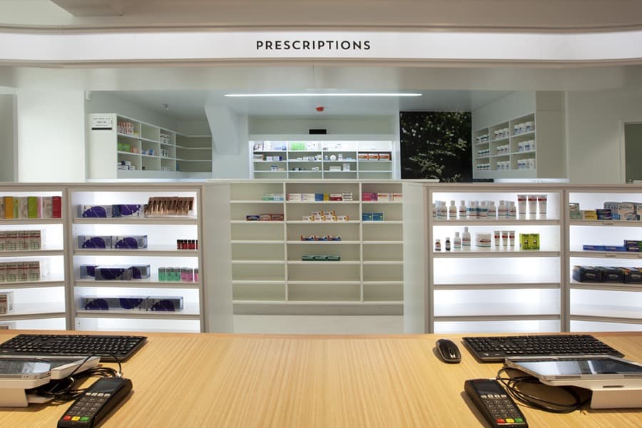 Pharmacy interior view